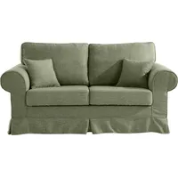 Home Affaire 2-Sitzer HOME AFFAIRE "Shadmoor", grün, B:188cm H:102cm T:92cm, 100% Polyester, Sofas, Hussenoptik, in uni oder mit Blumendruck