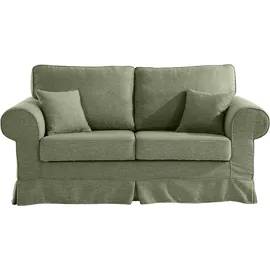 Home Affaire 2-Sitzer HOME AFFAIRE "Shadmoor", grün, B:188cm H:102cm T:92cm, 100% Polyester, Sofas, Hussenoptik, in uni oder mit Blumendruck