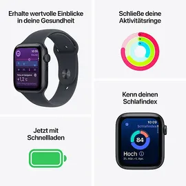 Apple Watch SE 3 GPS 44 mm Aluminiumgehäuse Mitternacht Sportarmband Mitternacht M/L