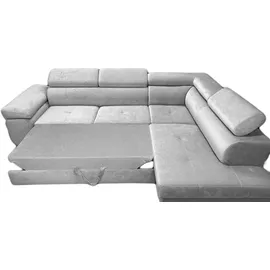 m-punkt Ecksofa Samt 2-Sitzer Grau