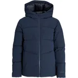 JACK & JONES Regular Fit Steppjacke mit Logo-Print Modell 'Global', Marine, 152