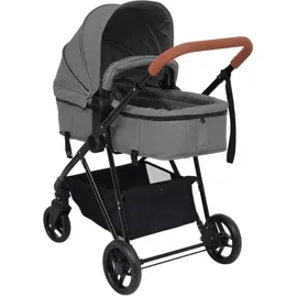 vidaXL 2-in-1 Kinderwagen hellgrau und schwarz 10335