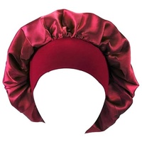 TOPTIE Satin Silky Sleep Bonnet Cap mit Premium Wide Elastic Band Headwrap für natürliches lockiges Haar
