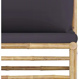 vidaXL Garten-Lounge-Set 4-tlg. grau Bambus