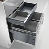 Naber Cox® Base 360 S/600-2 mit Base-Board, hellgrau, H 460mm, 8012373
