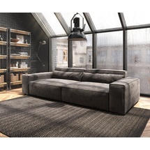 DeLife Big-Sofa Sirpio XL 270x130 cm Mikrofaser Khakibraun