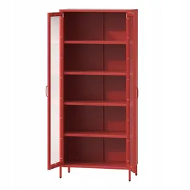 Jan Nowak Vitrine Angelo 80 x 185 x 45 cm Rot