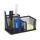 Relaxdays Schreibtisch-Organizer Metall 18,5 x 9,5 x 10,0 cm Schwarz 3 St.