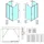 Polysan EASY LINE U-Kabine links 100 x 80 cm 3215-SET