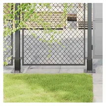 vidaXL Pfostenträger Quadrat 71 x 71 mm Schwarz/Stahl