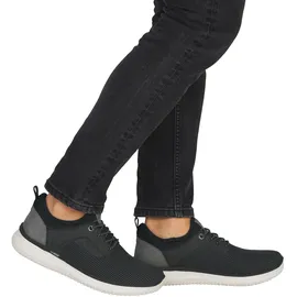 Rieker Slip-On Sneaker RIEKER, Herren, Gr. 46, schwarz, grau, Lederimitat, Textil, Schuhe, Slipper, Halbschuh, Freizeitschuh, Sneaker zum Schlupfen