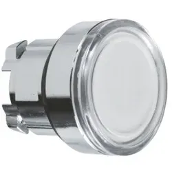 Schneider Electric ZB4BW313 Leuchtdrucktaster, Frontelement, Harmony XB4, Metall, 22mm, weiß, unbeschriftet, tastend, für universelle LED