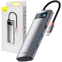 Baseus Metal Gleam Series 7-in-1 Multifunctional Type-C HUB + Black