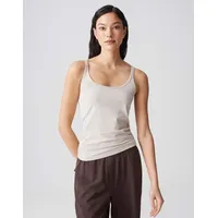 Opus Damen Top | Trägertop INA Slim aus stretchigem BCI Cotton Mix beige, 40