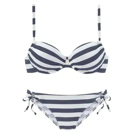 VENICE BEACH Bügel-Bikini Damen Blau/Weiß 38 Cup F