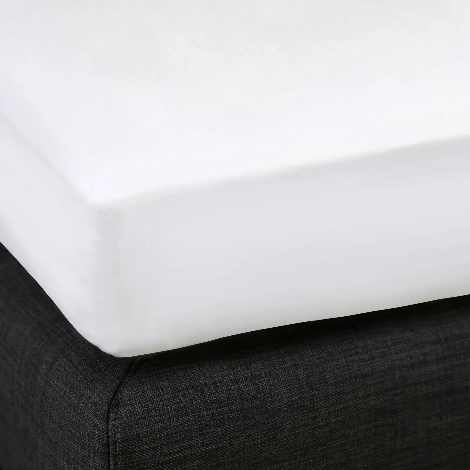 BettwarenShop Moltonschoner für Boxspringmatratzen 90x190 - 100x200 cm - weiß