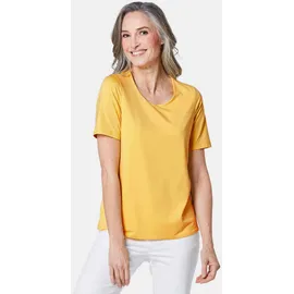 GOLDNER Knitterarmes Shirt mit Elasthan in zitronengelb | Gr.: 38