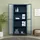 [en.casa] Vitrinenschrank Säkylä 180 x 80 x 35 cm Navyblau