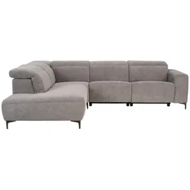 Beldomo System Ecksofa, Dunkelgrau, Metall, 5-Sitzer, Ottomane links, L-Form, cm, Goldenes M, Stoffauswahl, seitenverkehrt erhältlich, Rücken echt, Wohnzimmer, Sofas & Couches, Wohnlandschaften, Ecksofas