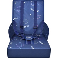 UISEBRT Sitzerhöhung Stuhl Kind Tragbar Sitzkissen Kinder mit Verstellbarem Sicherheitsgurt Rutschfest Kindersitz Waschbar Boostersitz für Zuhause Unterwegs, Blau