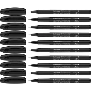 Schneider Topliner 967 Fineliner schwarz 0,4 mm, 10 St.