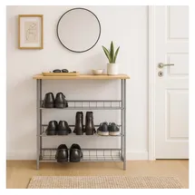 moebel-direkt-online möbel direkt online Schuhregal Regal alufarben
