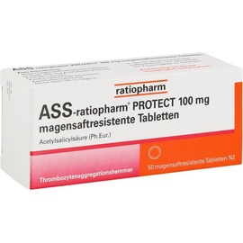 Ratiopharm ASS-ratiopharm PROTECT 100 mg magensaftr.Tabletten 50 St