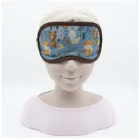 BEAZZ Schlafmaske Schlafmaske Kinder, Augenmaske, Schlafbrille Kinder - Waldtiere, Bequem - Perfekte Abdunklung, 1-tlg., HANDMADE IN GERMANY blau