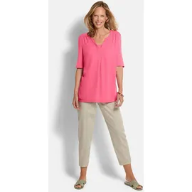 GOLDNER Kurzarmbluse pink 23