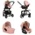 KIKKABOO Kombikinderwagen Madrid 3 in 1, Babyschale, Babywanne, faltbar, Tasche rosa - Rosa