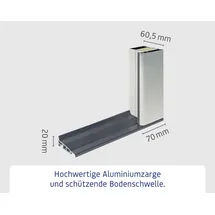 Hörmann EcoStar ISOPRO IP 010 rechts 110 x 210 cm anthrazitgrau