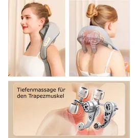 Axion Kraftwerk Kabelloses Nackenmassagegerät inkl. Wärmefunktion grau 50-74cm 0-12M