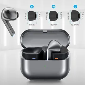 Tech Protect Ohrstöpsel für Kopfhörer für Galaxy Buds 3 Pro Tech-Protect Ear Tips 3er-Pack, Dunkelgrau