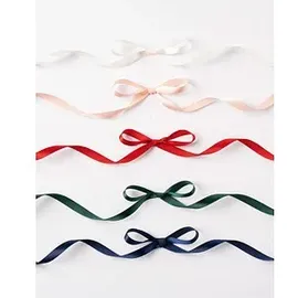 Folia Geschenkband Satin klassisch rot/rosa/dunkelblau/dunkelgrün 10 mm x 4 m