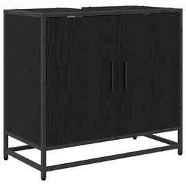 vidaXL Waschbeckenunterschrank mit Tür 65 x 33 x 60 cm Schwarz