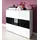 Priess Hochkommode 123 x 103 x 38 cm Schwarz/Weiß