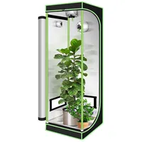 Clanmacy Anlehngewächshaus Growbox Anbau Zelt Growzelt Gewächszelt Zuchtschrank Indoor Grow Tent, BxTxH: 60 x 60 x 180,00 cm 60 cm x 180 cm x 60 cm