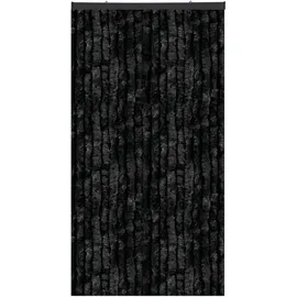 arsvita Flauschvorhang 56x185 Unistreifen Schwarz