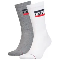 Levi's 2P Sport Regular Cut Sock Weiß/Grau 35/38