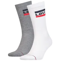 Levi's 2P Sport Regular Cut Sock Weiß/Grau 35/38