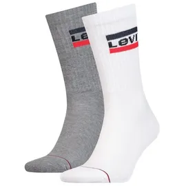 Levi's 2P Sport Regular Cut Sock Weiß/Grau 35/38