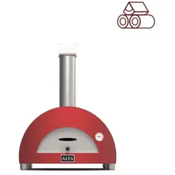 ALFA Pizzaofen MODERNO 1 Pizza Holz Antique Red