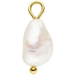 Ketten-Anhänger PURELEI "Schmuck Geschenk Pearl Halsschmuck Anhänger Halskette, 2043-Charm", gold (gelbgoldfarben, weiß), Schmuckanhänger, Damen, Edelstahl-Perlen, 1,5 g, Edelstahl, Perlen, mit Muschelperle
