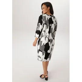 aniston plus Jerseykleid Midi Schwarz/Weiß 46