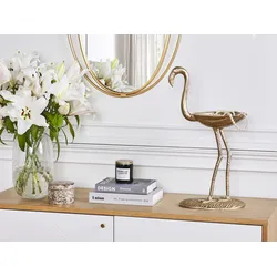 Dekofigur Aluminium gold Flamingo 57 cm SANEN