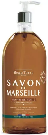 Beauterra Marseille Flüssigseife Duft Sheabutter Pumpflasche 1l