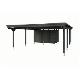 SKANHOLZ Doppelcarport 6,09 x 8,46 m schiefergrau inkl. Abstellraum