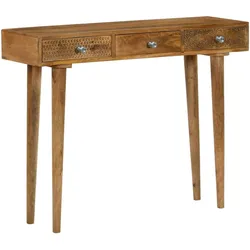 vidaXL Konsolentisch Mangoholz Massiv 102 x 30 x 79 cm