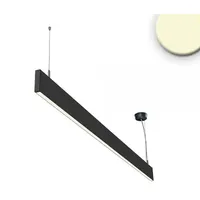 ISOLED LED Hängeleuchte Linear Up+Down 600, 25W, prismatisch, linear-verbindbar, schwarz, warmweiß