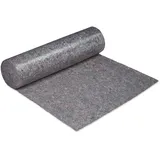 Relaxdays Malervlies, Abdeckvlies Rolle, 1 m x 50 m = 50m2, rutschfest, wasserabweisend, 200g/m2, Streichen, Umzug, grau